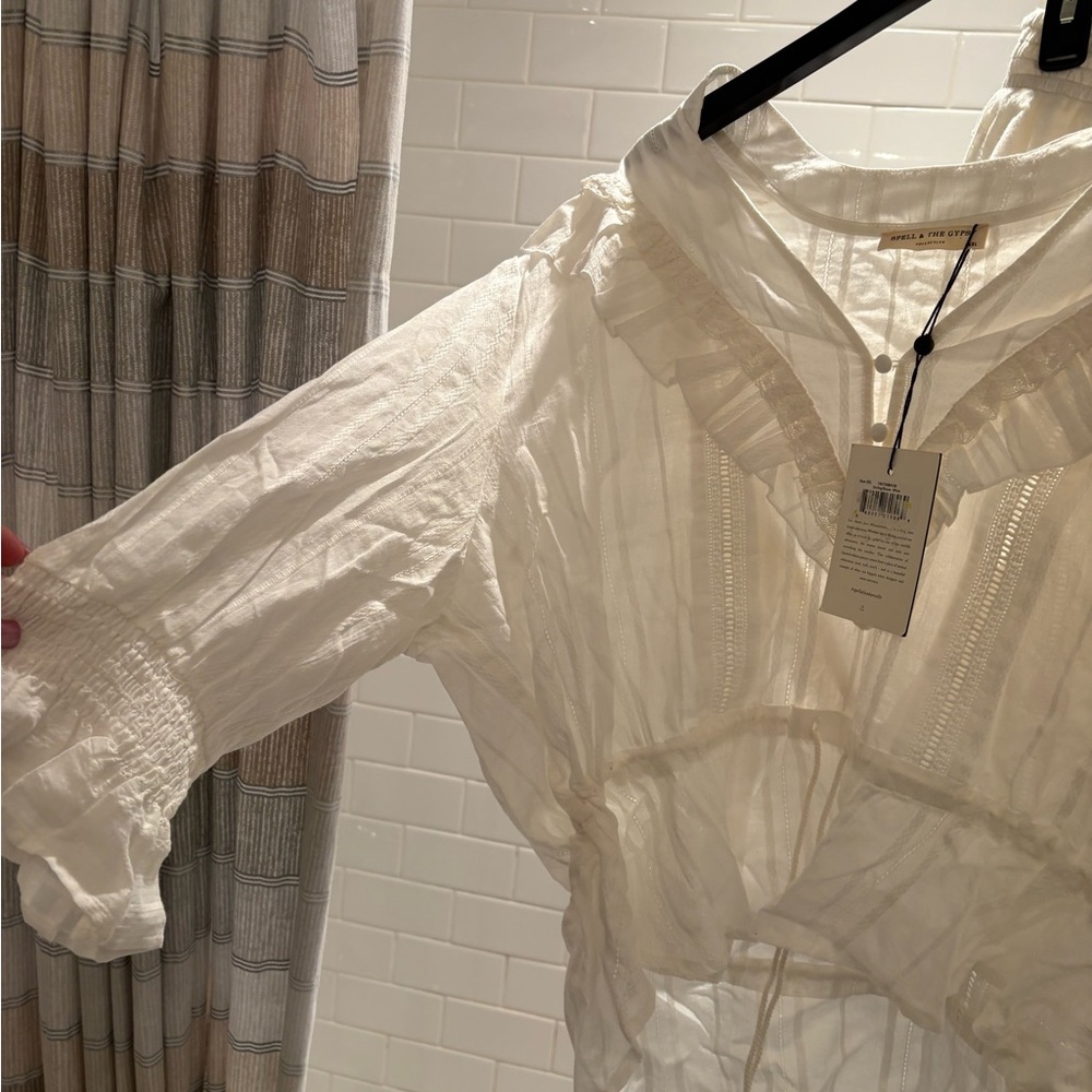 Spell White Ruffled Dress - Picture 4 of 5
